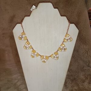 Charter Club Yellow and White Floral Necklace N0215